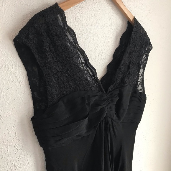 Donna Ricco Sz 12P silk lace Little Black Dress - Picture 2 of 8